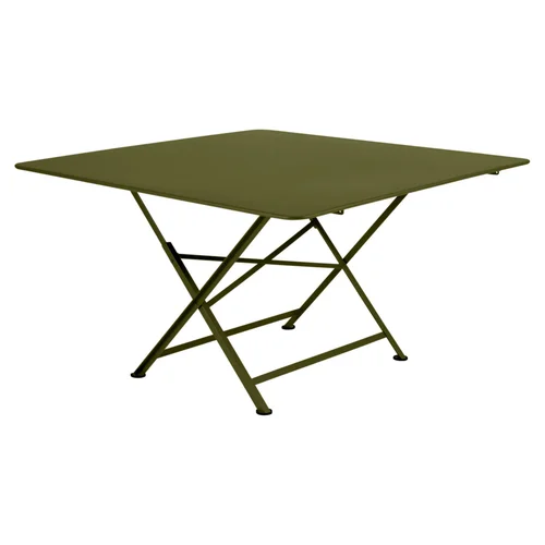 Table pliante Cargo coloris vert en acier Fermob - 130 x 130 cm