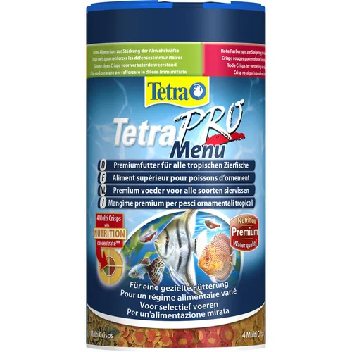 Alimentation poissons premium, multivitamines TETRA Pro Menu - 64g/250ml