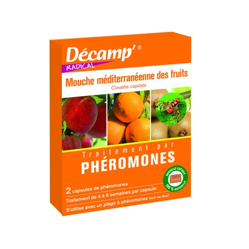 Phéromones anti-mouche méditerranéenne des fruits Décamp - Les deux capsules