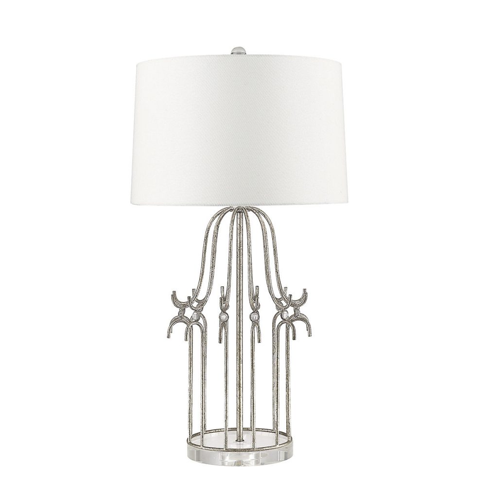 Elstead Stella | 1 lampe de table lumineuse argent – E27