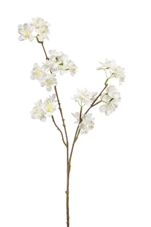 Tige de pommier artificielle à fleurs blanches - Ø 15 x H 72 cm