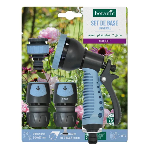 Set de base universel botanic® avec pistolet 7 jets