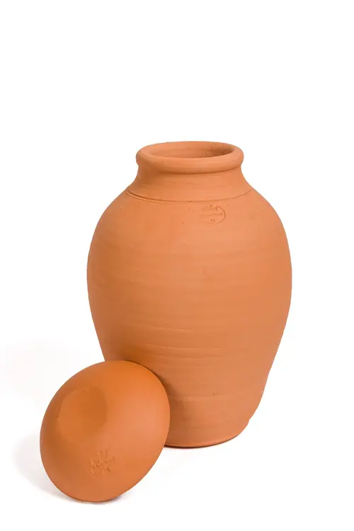 Ollas coloris orange en terre cuite - Poterie Jamet 9 L