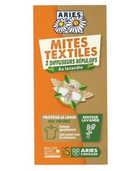 Aries - Protection Anti Mites Textiles 2 Diffuseurs
