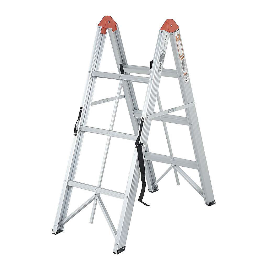 Escabeau, marche pied, échelle et échafaudage – échelle Double Pliable Et Compacte En Aluminium 3 Marches