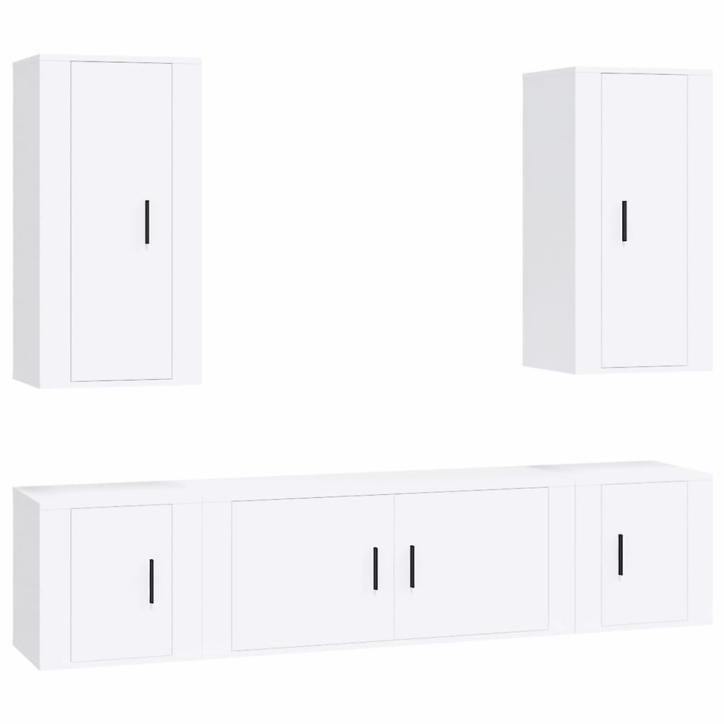 Ensemble de meubles TV 5 pcs Blanc Bois d'ingénierie – Prolenta Premium