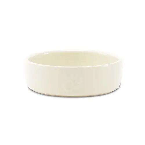 Gamelle repas pour petit chien et chat coloris beige en grès Scruffs – 13 x 13 x 5 cm