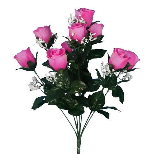 Bouquet de boutons de rose artificiels x 9