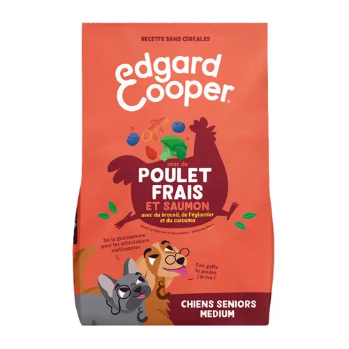 Croquettes pour chien senior au poulet et au saumon sans céréales Edgard & Cooper - 2,5 kg