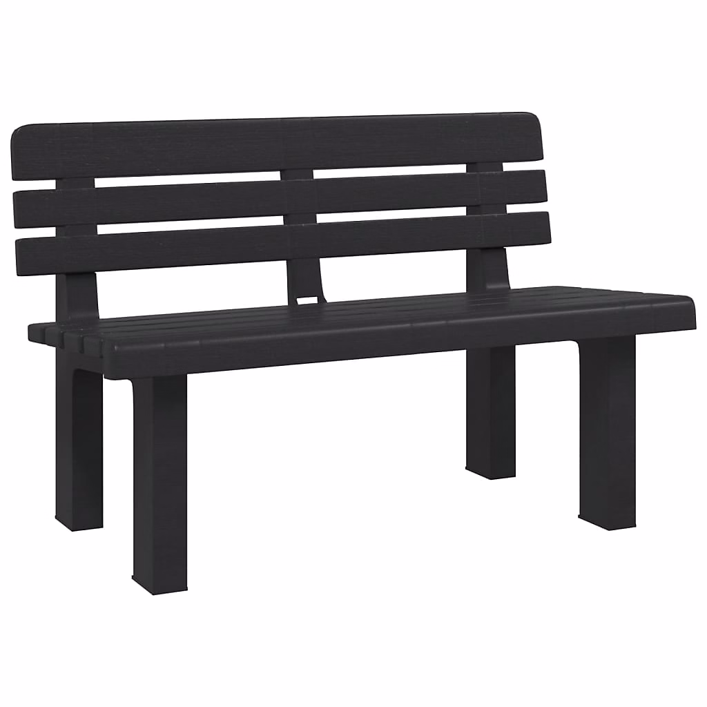 Banc de jardin anthracite 110 × 52 × 71 cm polypropylène vidaXL