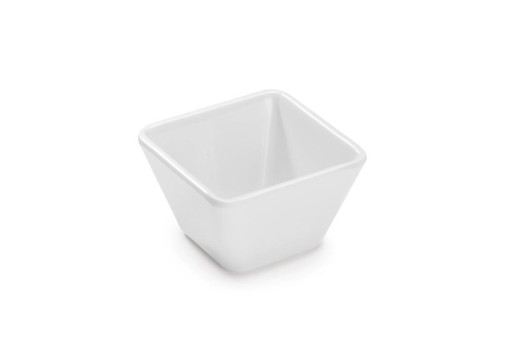 Bol Carré Blanc à Sauce en Mélamine 7 à 30 cm – Pujadas, Blanc, l7, L0.1, P7, h4, Mélaminé
