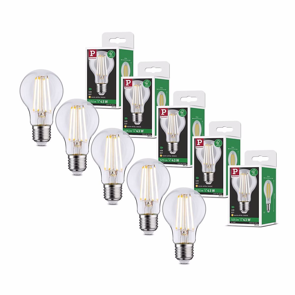 Efficient – Line Kit Ampoule LED 5x525lm 5x2 | 5W 3000K Clair