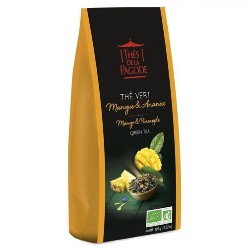 Thé vert mangue ananas bio - sachet de 100 g