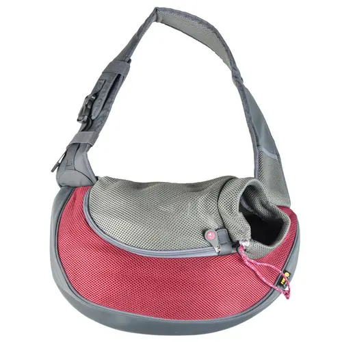 Sac de transport pour petit chien et chat coloris bordeaux en nylon Europet Sarah Crazy Paws – 34 x 19 x 47,5 cm