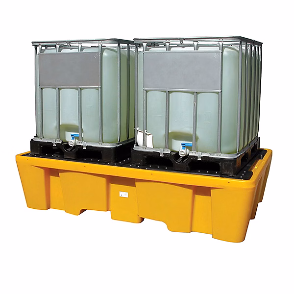 Bac de rétention double pour IBC – Jaune, Charge max 2500kg, SJ-500-003