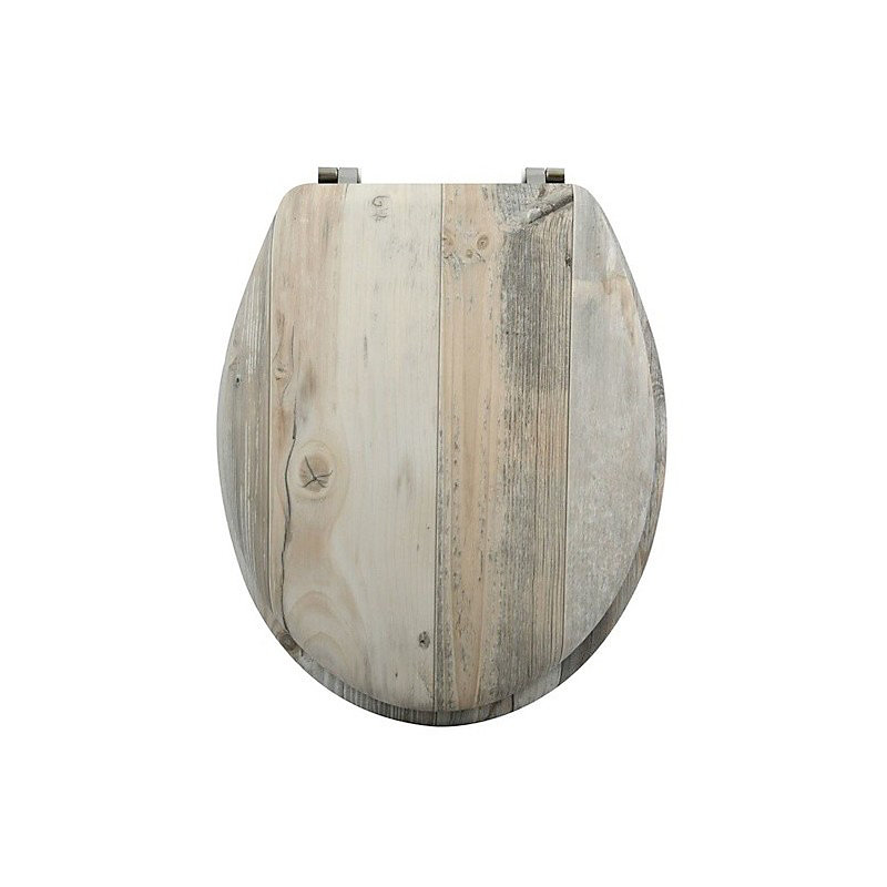 Abattant wc MDF Ombo Beige Charnières Inox MSV | WC