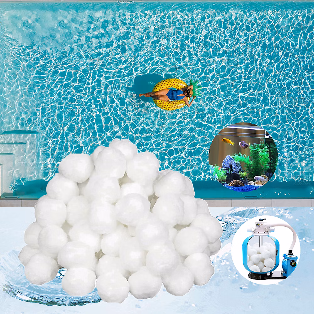 Boule filtrante de piscine 700 g – média filtrant en fibre réutilisable, adapté à tous les types de filtration d'eau