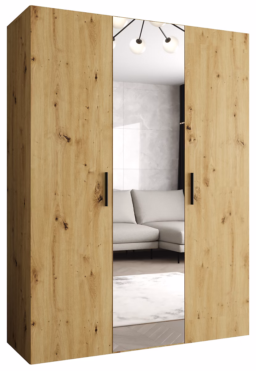 Armoire Bari 2 a portes battantes H. 202 x L.150 x P. 52 – 3 portes