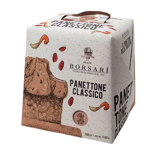 Panettone classique Borsari - dans une boîte en carton de 500 g