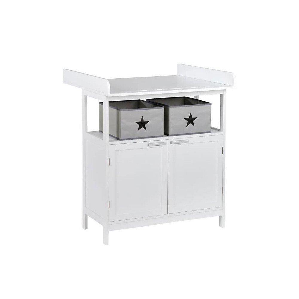 Commode à langer ROBA Hamburg 2 portes 2 boîtes blanc bois clair – Réf. JMIHUJGZX7700820678