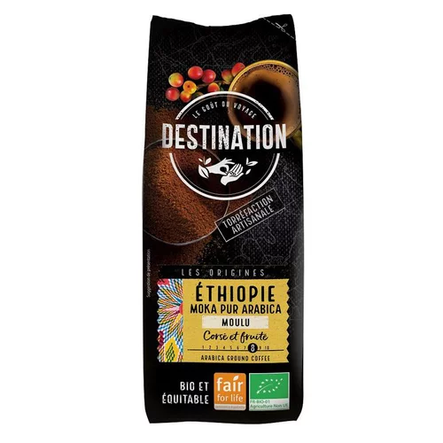 Café moulu moka pur arabica bio Éthiopie Destination - 250 g