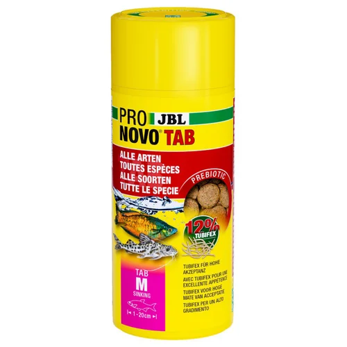 Comprimés alimentaires pour poissons d'aquarium JBL Pronovo Tab M - 250 ml
