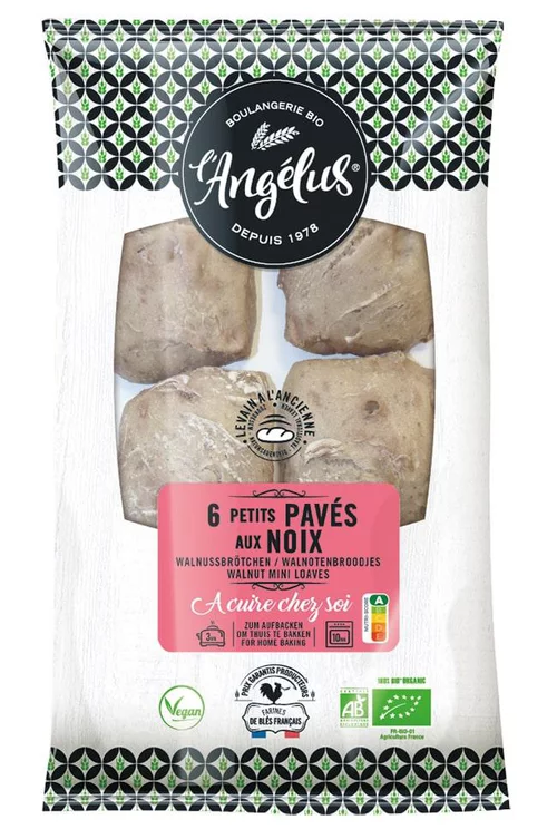 Pavés aux noix bio Angelus - 6 x 60 g