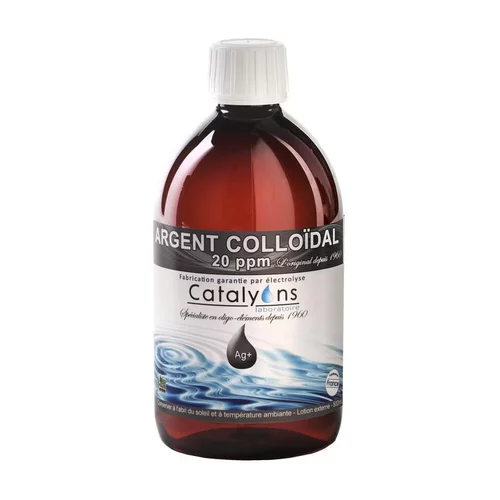 Argent colloïdal dosé à 20 mg/litre en flacon de 500 ml