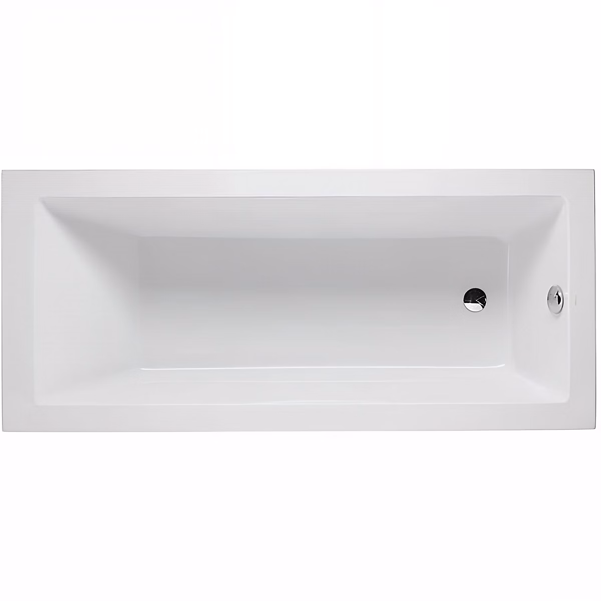 Baignoire acrylique haute densité SANINDUSA Vertice 190 × 90 blanche livrée avec pieds réglables (coussin et vidage non inclus)