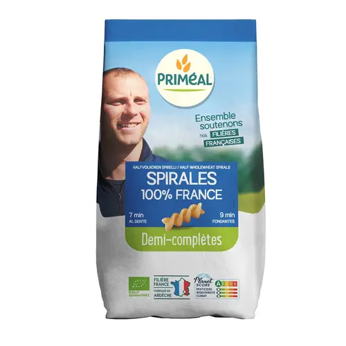 Spirales demi completes 500 g PRIMEAL