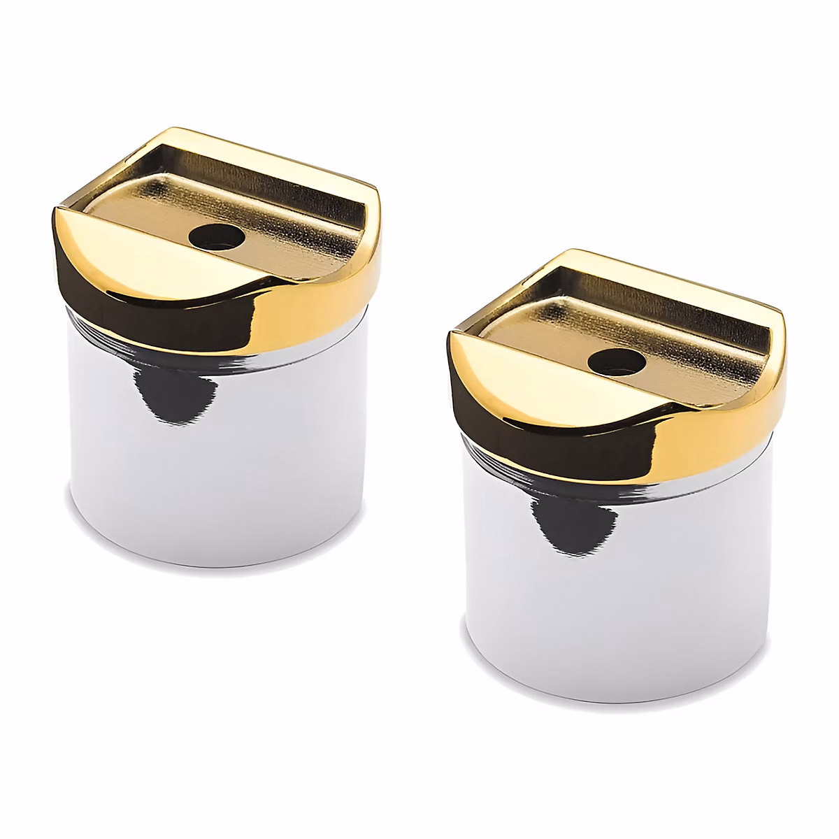 2 x Adaptateur pour tube diam. 38 – 1 mm à coller sur tube diam. 38 | 1 x 1 | 27 mm | Zamac aspect laiton poli