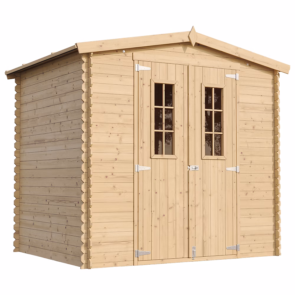 Abri de jardin en bois – 4, 33 m², 236 x 226 x H218 cm, ép. 19 mm, sans plancher, M369C, Timbela