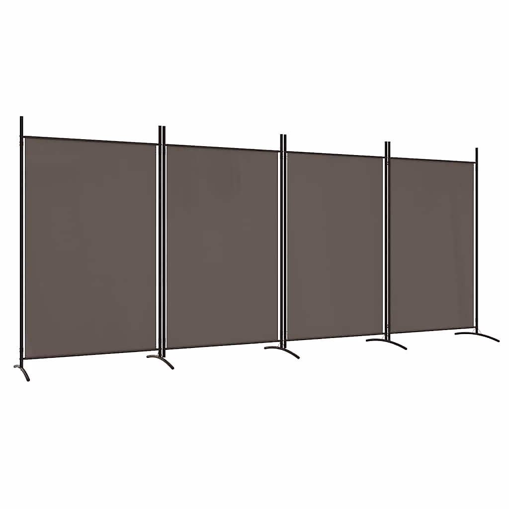 Cloison de séparation 4 panneaux Anthracite 346 × 180 cm Tissu vidaXL