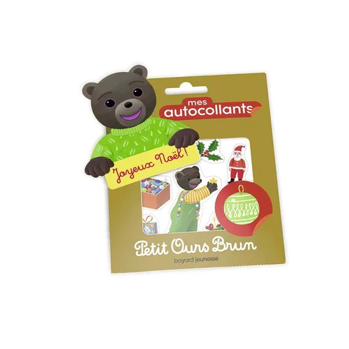 Mes Autocollants Petit Ours Brun Joyeux Noël ! dès 2 ans Éditions Bayard Jeunesse