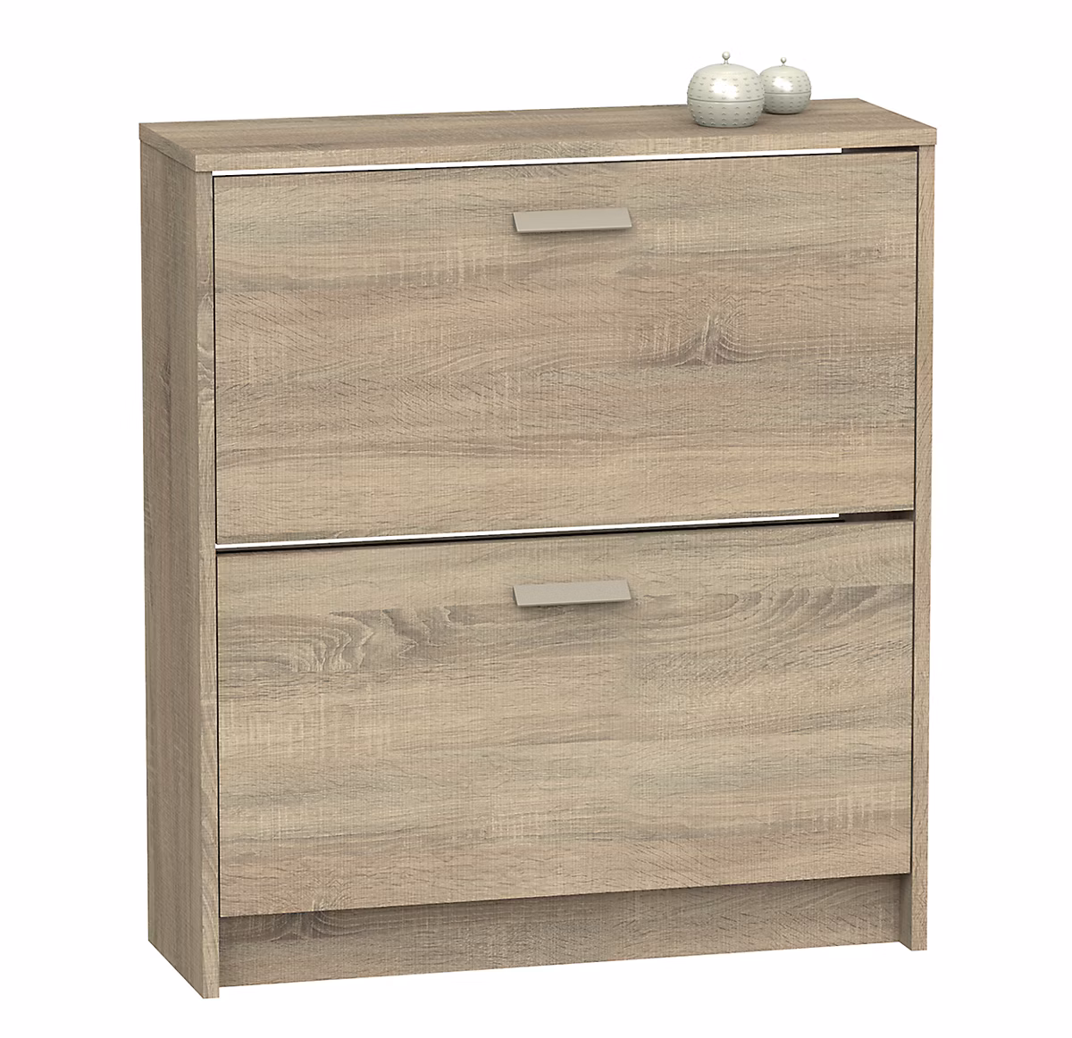 Commode Meuble à chaussures 2 portes coloris Cambrian – Hauteur 82 x Longueur 74 x Profondeur 25 cm