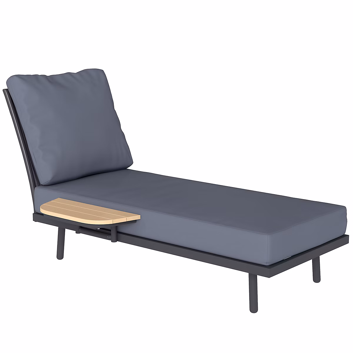 Bain de soleil design grand confort épais matelas étagère effet bois – Réf. PRAQCXIFX5544665754