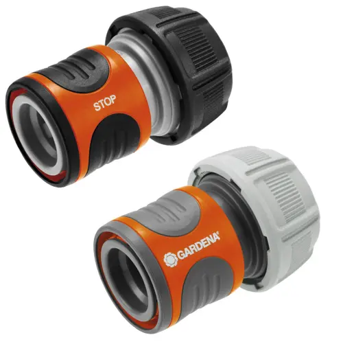 Raccords rapide + aquastop coloris multicolore Gardena - 19 mm