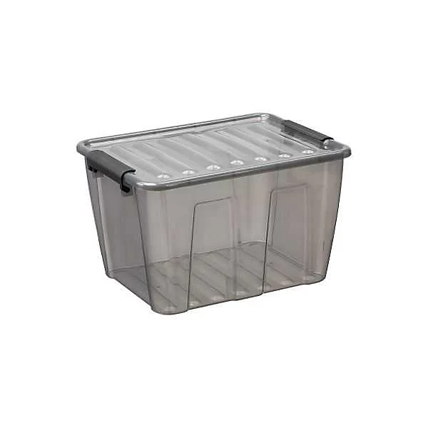 Boîte de rangement avec couvercle Home Box 15 litres – Gris
