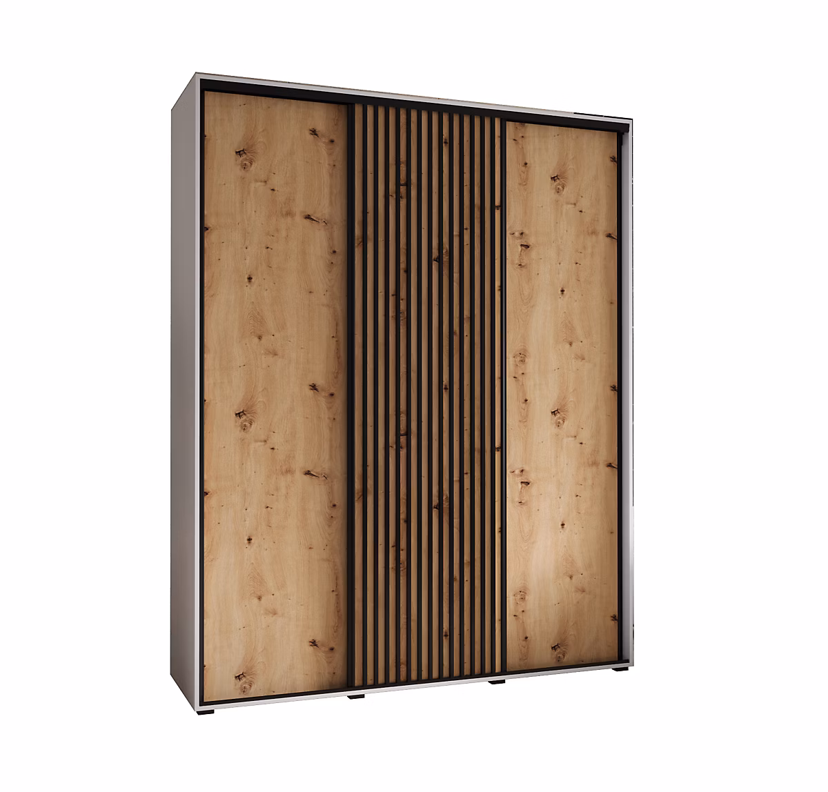 Armoire Sapporo 1 a portes coulissantes H. 205 – 2 x L. 200 x P. 60 3 portes