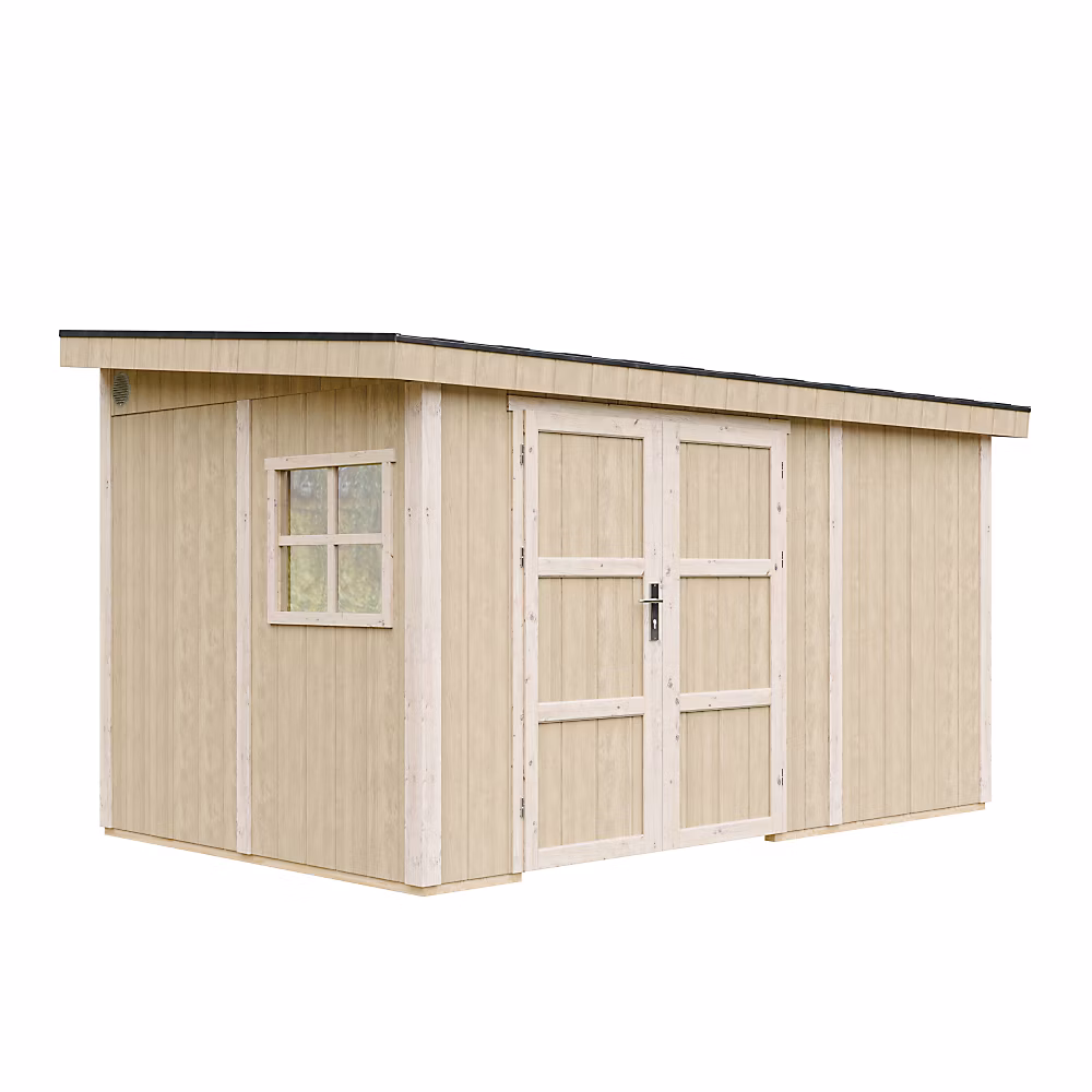 Abri de Jardin Qualité Premium 8 – 68 m², H231 × 248 × 412 cm, Sans plancher e paroi latérale M939B -Timbela