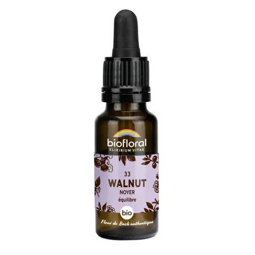 Élixir n°33 Biofloral de noyer en flacon de 20 ml