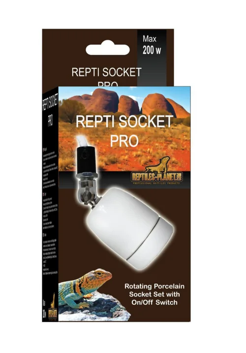 Support de lampe pour terrarium en porcelaine coloris blanc Reptile Planet Repti Socket
