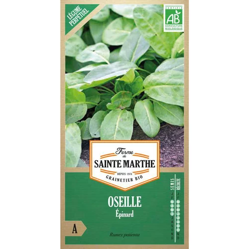 Graines d'oseille épinard bio Ferme de Sainte Marthe - graines à semer
