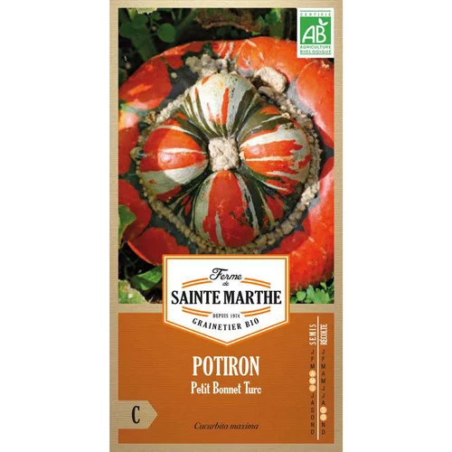 Graines de potiron petit bonnet turc bio Ferme de Sainte Marthe - graines à semer