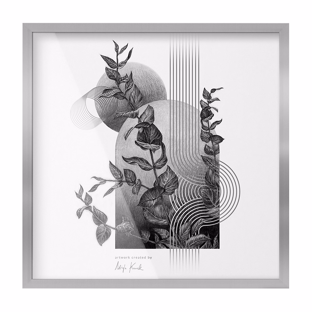 Cadre Avec Dos Amovible Wallfluent 50 × 50 cm Argent Pour Paysage