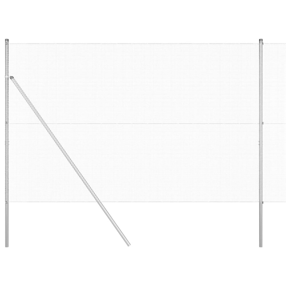 vidaXL Clôture en fils soudés pour fixation au sol 10 x 1,6 m Argenté – Aménagement du jardin