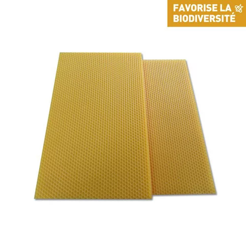 Cire gaufrée conventionnelle pour hausse de ruche 13x41 cm