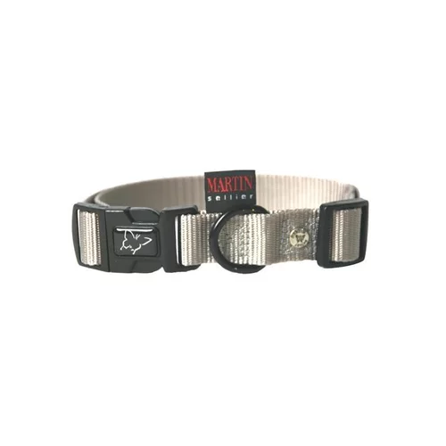 Collier chien réglable 16mm / 30-45cm gris