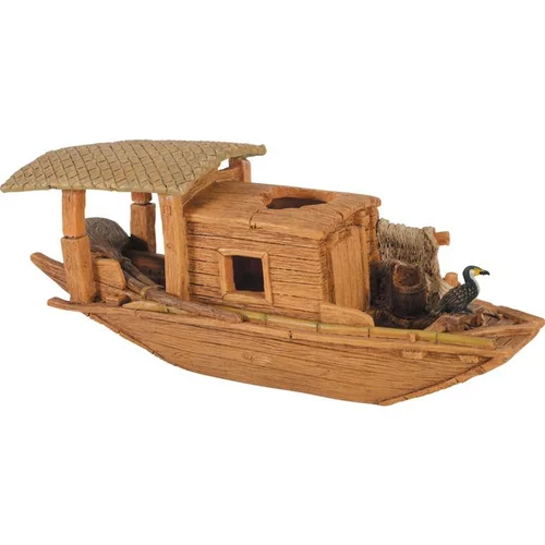 Décoration pour aquarium en résine coloris marron Zolux pagode Asie modèle 1 trou – Taille L