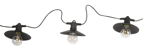 Guirlande solaire Vivo coloris noir effet blanc froid en plastique et verre Smartgarden - 5,6 m